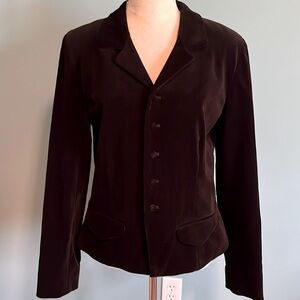 Ralph Lauren Black Velvet Blazer. Large. Like New Fully Lined w/covered buttons